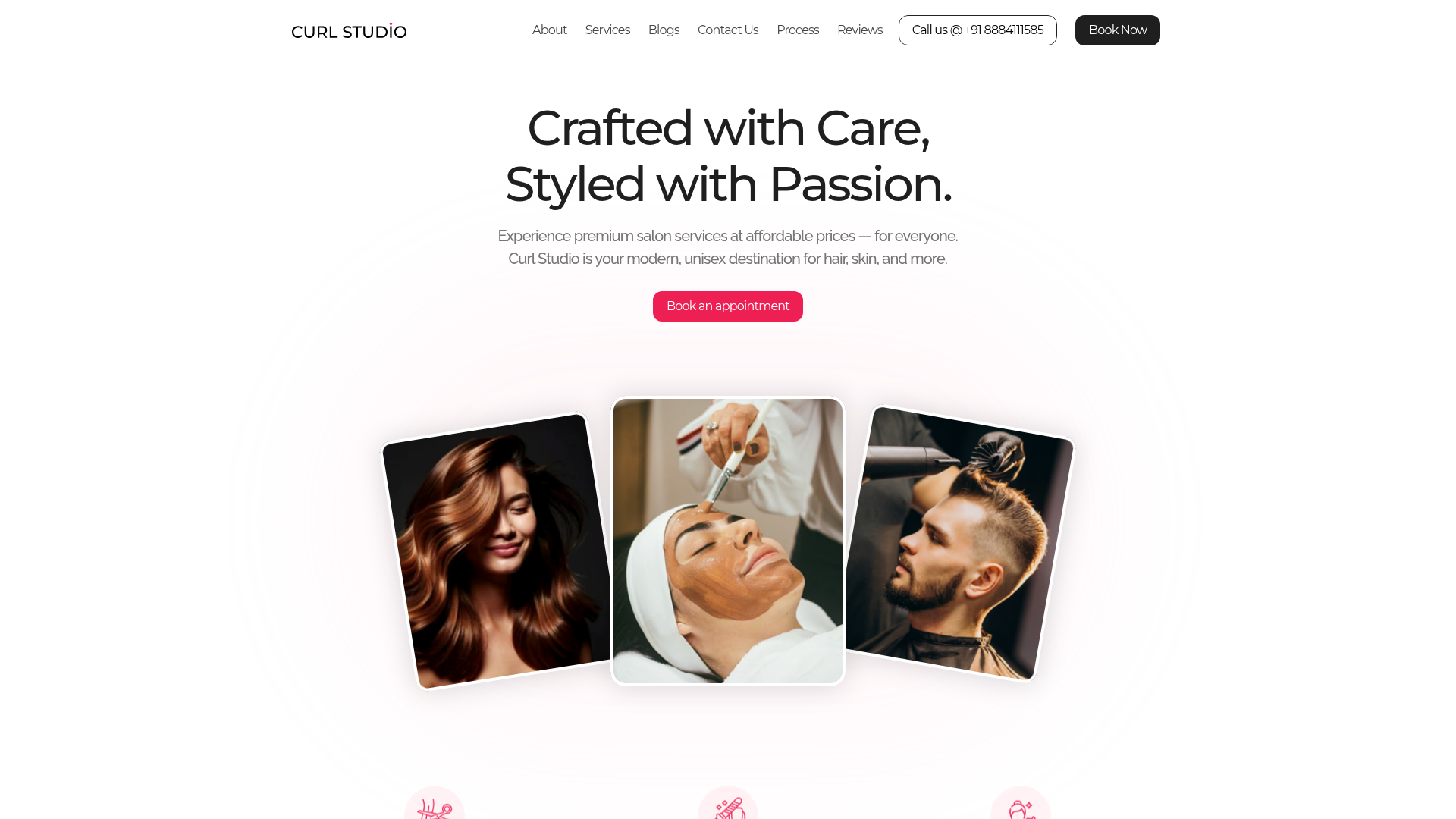 Curl Studio website preview